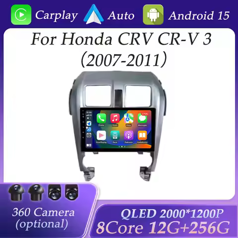 QLED Screen for Honda CRV CR-V3 2007 - 2011 Wireless CarPlay Car Radio Video Audio Multimedia Player