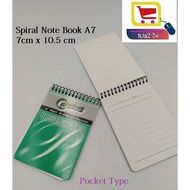 *CLEARANCE* SPIRAL NOTEBOOK MINI 40 Sheet (80 Pages) A7 60GSM (Pocket Notebook) Buku 555