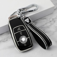 For Mercedes-Benz W204 W205 W176 Gla Cla C-Class Accessories Car Tpu Key Case Protective Shell Keychain