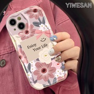 YIWESAN Casing Hp Samsung A05 A05s A04 A04E M04 F04 A04s A13 5G A14 5G Case hp pola bunga Kesing Anti drop silikon Casing cangkang Softcase