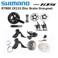 Shimano 105 R7000 IIIPRO Mechanical Disc Brake Groupset 2x11 Speed Road Bike R7100 Crankset R7000 De