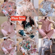 Plus Size Korean Sleepwear Pajama Cotton Set For Women Nightwear