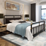 Creative Single Bed Simple Hotel Double Bed Dormitory Iron Bed Apartment Iron Frame Bed Iron Art Bed
