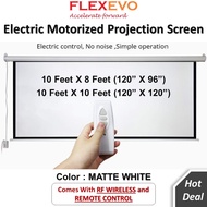 10X8 10 Feet x 8 Feet 4:3 150 Diagonal Electric Motorized Ceiling Projection Screen 10X10 10 Feet x 