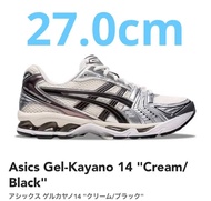 ASICS gel kayano 14 cream black 1201A019-108 US9 Eur 42.5  uk 8 27cm sliver