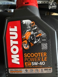 MOTUL TỔNG HỢP XE TAY GA 5W40 1 LÍT VÀ 0.8 LÍT