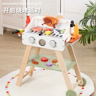 Children Kitchen Barbecue Grill Simulation Oven Skewers Baby Cooking Set Cooking Play House Boys Gir