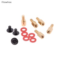 Fitow 60Pcs PC Case Motherboard Riser Screws 6-32-M3 Washers for Case Fans 6.5mm Brass Standoff FE