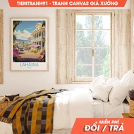 Wall painting, Lahaina Hawaii Travel, Hawaii Travel Poster, Lahaina Hawaii Wall Art, Hawaii Travel W