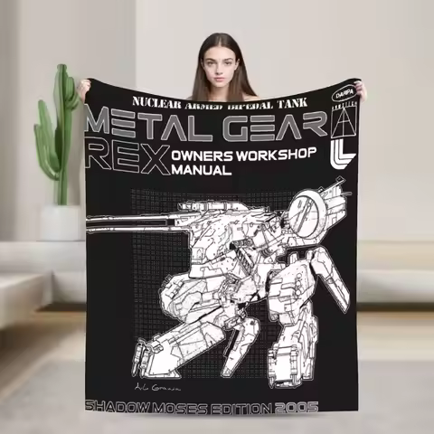 Metal Gear Rex Manual Video Games Plush Blanket Boy Girl Flannel Bedding Throws For Outdoor Warm Qua