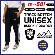 SELUAR TRACK DEWASA & BUDAK/ TRACK BOTTOM UNISEX/ BUDAK DEWASA TRACK SUIT/ SELUAR TREK/ TRACK SUKAN 