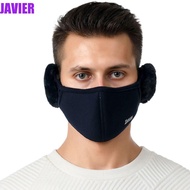 JAVIER Earmuffs Mask, Dustproof Cotton Earflap Wrap Mask, Breathable Thermal Windproof Ear Warmer Earflap Half Face Mask Ladies