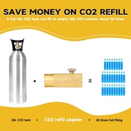 CO2 Cylinder Refill Adapter for CGA320 CO2 Tank to Refill TR21-4 CO2 Canister, CO2 Refill Station Co
