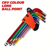 DFOdiy 9Pcs Allen Key Set 1.5mm -10mm Colour Coded Hexagon Hex Ball Point Torx Star Wrench Sleeve Ke