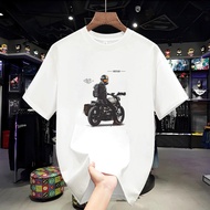 Men's Motorcycle Graphic T-Shirt Short Sleeve Crew Neck Tee With Vintage Bike Design Comfortable Cas