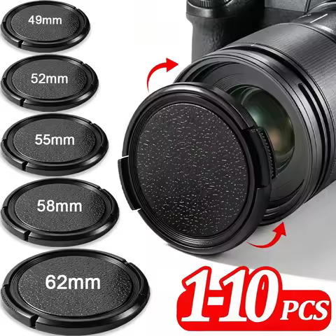 Universal DSLR Camera Lens Caps Protectors for Pentax Leica Nikon Sony Sides Pinch Front Lens Cover 