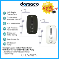 Champs Legend with Rain Shower or Champs Sylphy with Rain Shower or Rubine 3388 Instant Water Heater With DC Water Booster Pump &amp; Rain Shower
