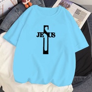 Baju Kaos Rohani Salib Yesus Kristus Kristen Katolik Wanita Cewek Pria Cowok Couple Keluarga Dewasa 