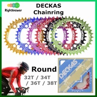 促销 DECKAS Chainring 104BCD 30T MTB Bike Round Chain Ring Basikal Rantai Tali 32T 34T 38T 36T 山地自行车配件 Crown C