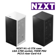 (New Model H1V2 ) NZXT H1 v2 case 140 cooler, PCI-E 4.0 riser card, 750W SFX-L PSU, modular cables 80 Plus Gold ITX case