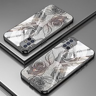 เคส YBD สำหรับ Samsung Galaxy A51 A71 4G A31 A21S M31 M51ลายกุหลาบเคสมือถือไล่สีใสผงกากเพชร