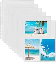 Sooez 30 Pack 4x6 Photo Sleeves for 3 Ring Binder (180 Pictures), Heavy Duty Plastic Album Refill Pa