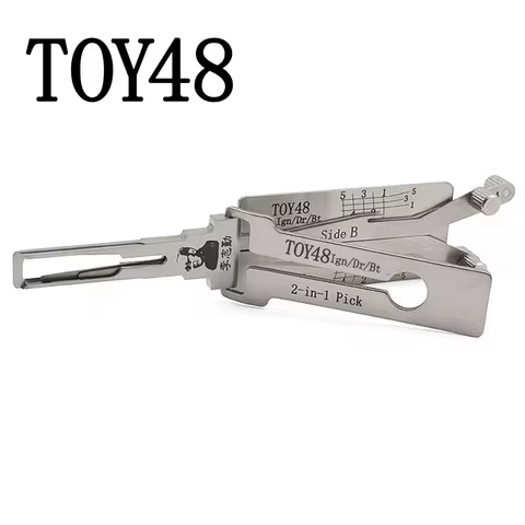 Lishi TOY48 2-in-1 Locksmith Pick, Manual Professional Tool for Toyota Door Locks