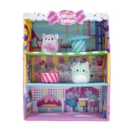 Squishville by Original Squishmallows Sweet Shop - Playset with 2-Inch Priya The Purple Panda, Tres’