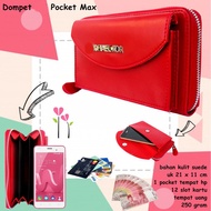 Large Max Red Leather Pocket Wallet