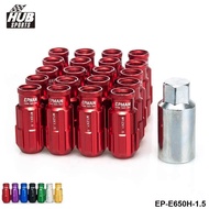 Racing Aluminum Lock Lug Nuts 20pcs 12x1.5 W/Key For Honda Civic Toyota Ford Aftermarker Wheel Nuts 