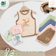 Dokma (8-14.2kg) Children's Tank Top Set Modal Fabric-Baby Clothes DT200 (6-9M 9-12M 12-18M 18-24M 2