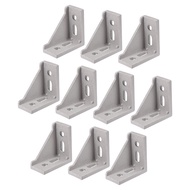 10Pcs 3060 Corner Bracket for 3030 Series Aluminum Extrusion Profile Silver