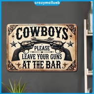 Cowboy Vintage Metal Tin Sign Metal Tin Signs Wall Art Decor for Garage Bar Coffee 11.81x7.87in