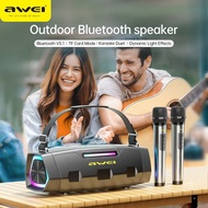 Awei KT28 Wireless Speaker with Microphone Karaoke Speaker Heavy Bass Outdoor Portable Bluetooth Spe