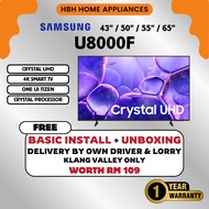 [FREE BASIC INSTALL] Samsung TV U8000F 4K UHD Smart TV (43" / 50" / 55"/ 65") U8000F