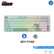 RK Royal Kludge RK R98Pro Phantom 98 Key 98% RGB berwayar dengan Keyboard mekanikal Knob