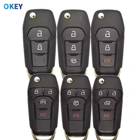 Okey Remote Car Key Shell Cover For Ford F150 F250 F350 Explorer Ranger KA Fiesta Mondeo Focus Evere