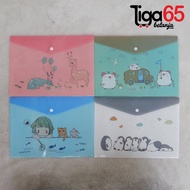 A4 Button Folder Plastic Zipper Folder 41376 Type Class A4 (030,031,032,033,034,035,036,037,038)