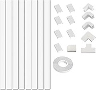 Cable Concealer, 126in PVC Cord Cover Raceway Kit for Wall Mounted TV, Computers, L15.75in W0.95in H