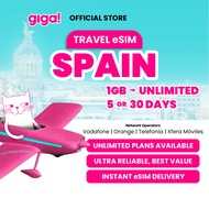 giga! Spain Travel eSIM 1GB - Unlimited | 5 - 30 Days