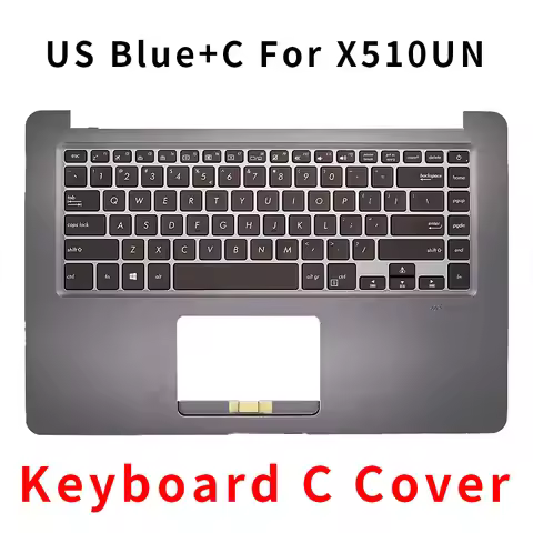 NEW US for Asus VivoBook 15 X510 X510UQ X510UA X510UN X510UNR Backlit Laptop keyboard Palmrest Cover