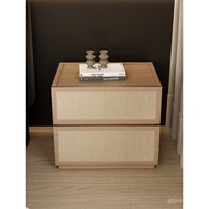 Locker Nordic Japanese Design Bedside Table Bedroom Modern Simple Building Block Draw Rattan Storage