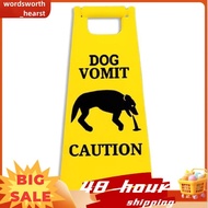 Dog Vomit Sign 4 Inch Vomit Wet Floor Sign Vomit Warning Sign Decoration Yard Sign