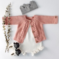 Baby Girls Clothes Autumn Baby knitted Romper Set Infant Newborn Baby Girl Cardigan Boys Sweater Cot