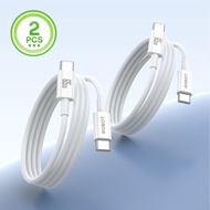 ROBOT ROCC100 Type-C to Type-C Cable – 65W Fast Charging (2 Pcs) Length 100cm (1m) Flexible & Durabl