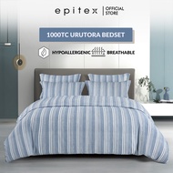 (New Arrival) Epinova Urutora Series 1000TC Stonewashed Yarn-Dyed Bedsheet with Quilt Cover Set | Be