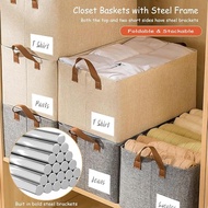 20L With Steel Frame Foldable Storage Box Clothes Organizer Box Wardrobe Closet Drawer Washable