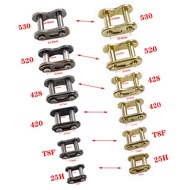 520 530 420 428 T8F 25HORING O-RING CHAIN PIN JOINT HEAD MOTORCYCLE CHAIN BUCKLE RING MASTER LINK PI