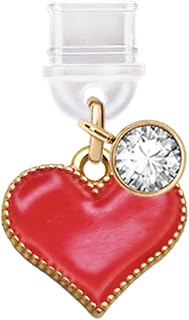 ELISE & FONDA TP667 Type-C Charging Port Anti Dust Plug Little Love Heart Cell Phone Charm for iPhon
