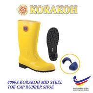 KORAKOH 8000 STEEL TOE CAP YELLOW RUBBER BOOT HIGHCUT - M8000-Y-STC KASUT GETAH BESI